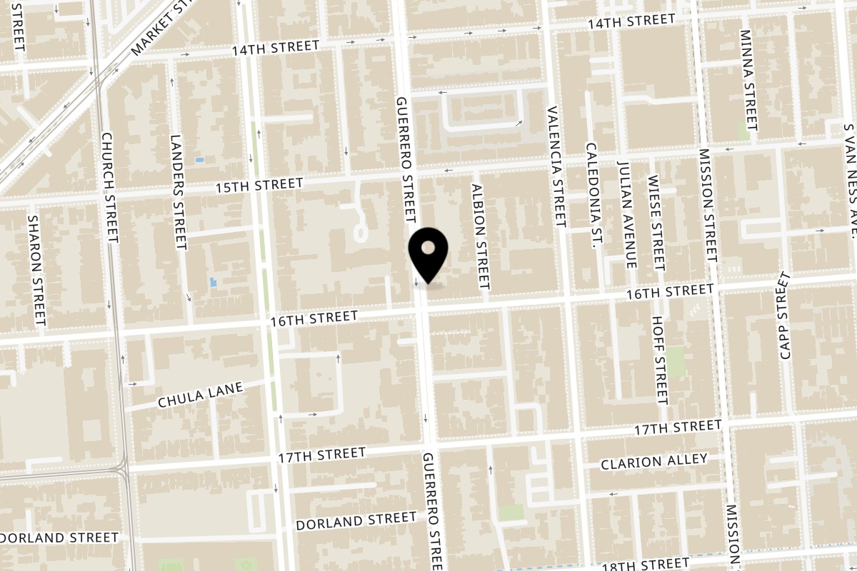 Map showing the location of El Despecho Bar Room - San Francisco on 3198 16th St in San Francisco